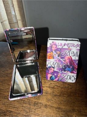 K Pop Purple Character Compact Mirror - Portable Makeup Mirror
